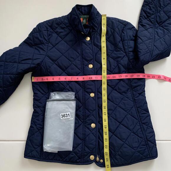 Ralph Lauren Quilted Puffer Jacket Navy Sz M Womens - Picture 8 of 8